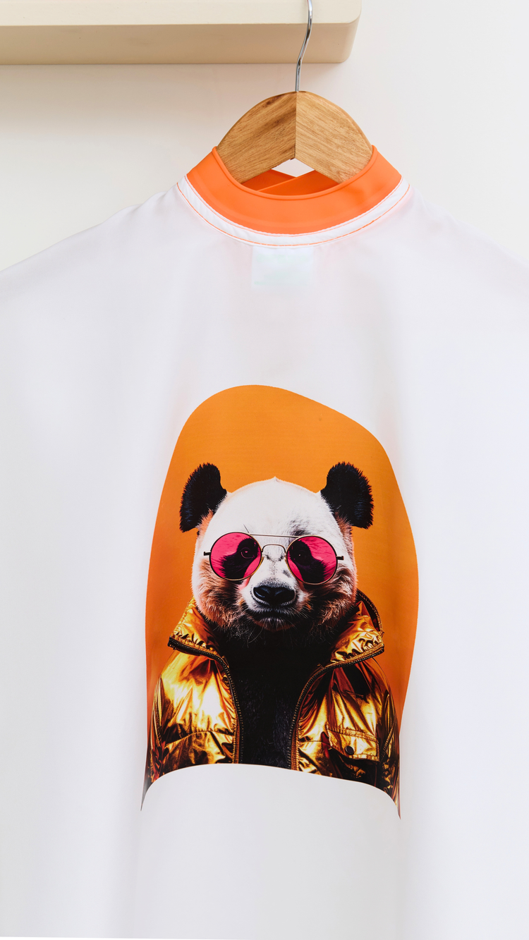 Flean'up Poncho Blanc Enfant - Panda