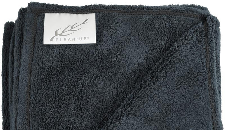 Serviettes Microfibre Noires Flean'Up 50x85cm - Lot de 6