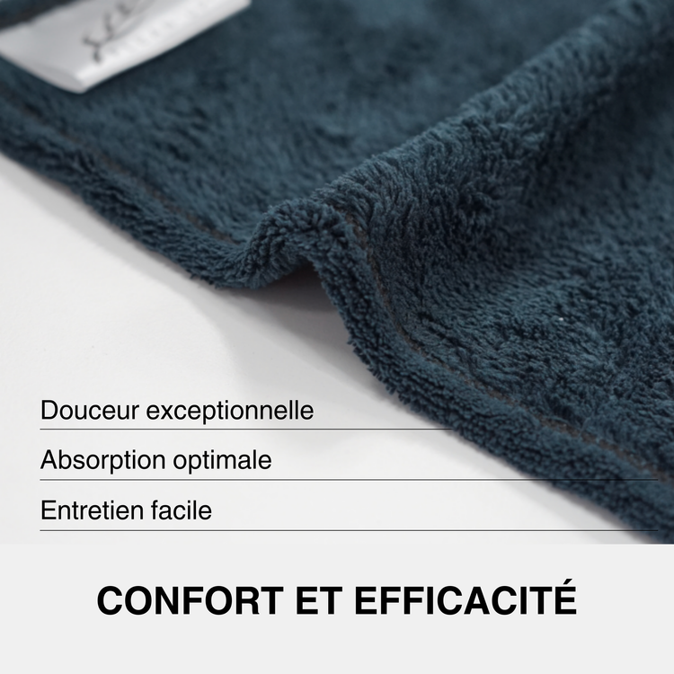 2 + 1 Flean'Up Serviettes Microfibre Noires Lot de 6
