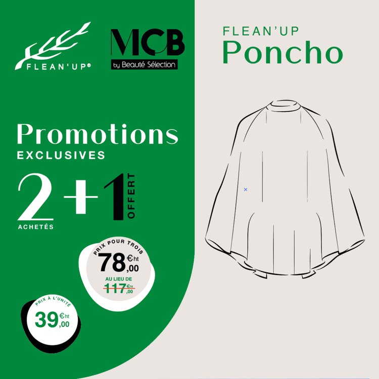 2 + 1 Flean'Up Poncho Adulte