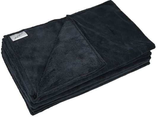 Serviettes Microfibre Noires Flean'Up 50x85cm - Lot de 6